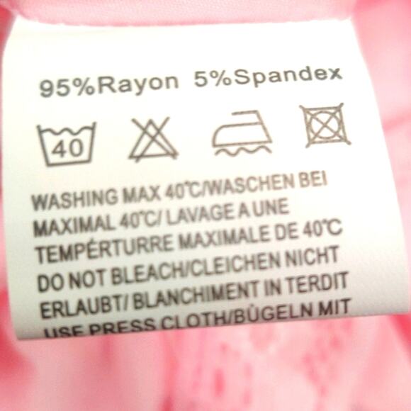 Women’s Lace Trim Chemise NWT Pink Nightie Size Large - Picture 9 of 10